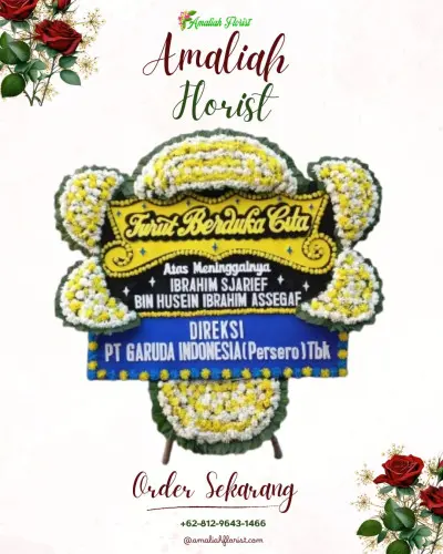 Papan Bunga Duka di Sumber